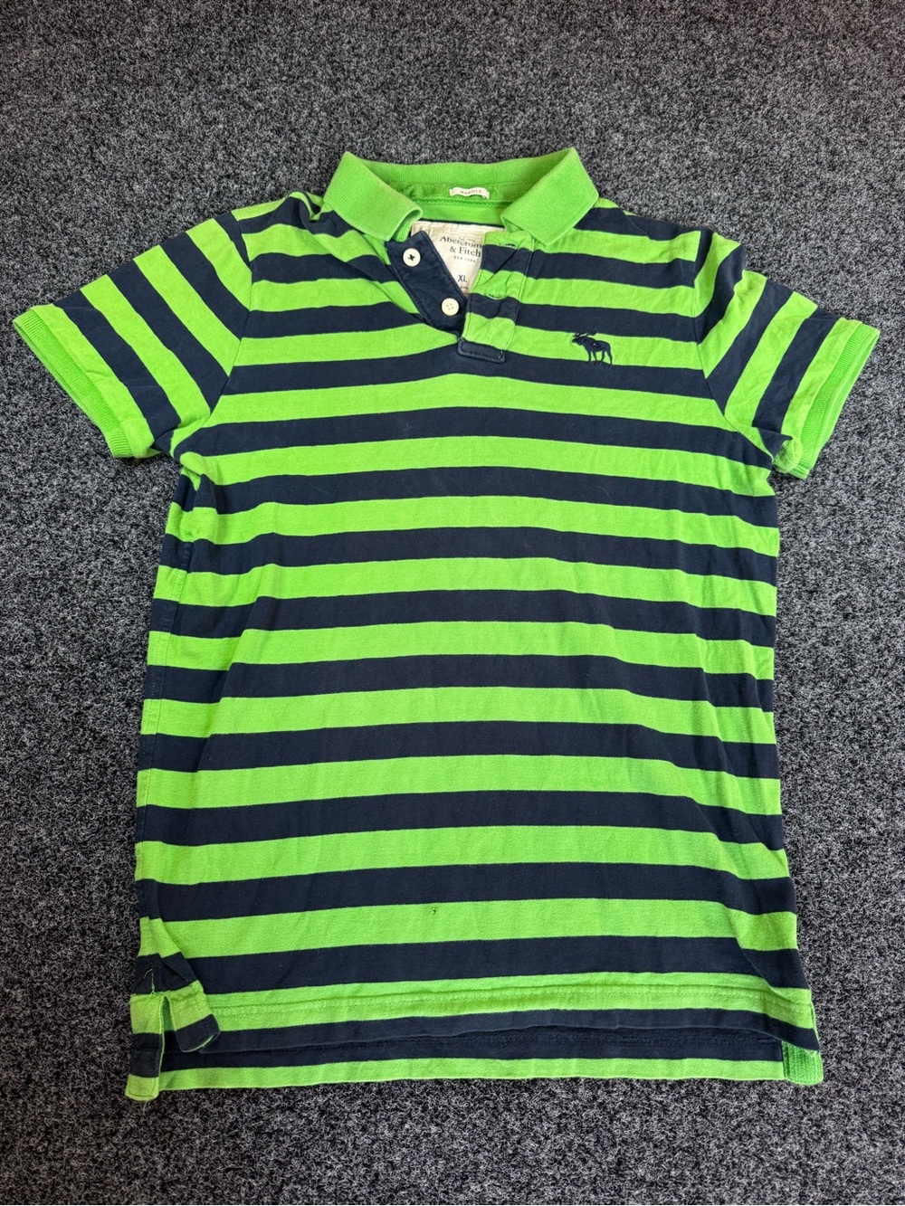 Vintage Y2K Abercrombie & Fitcj men’s muscle striped tee preppy green blue